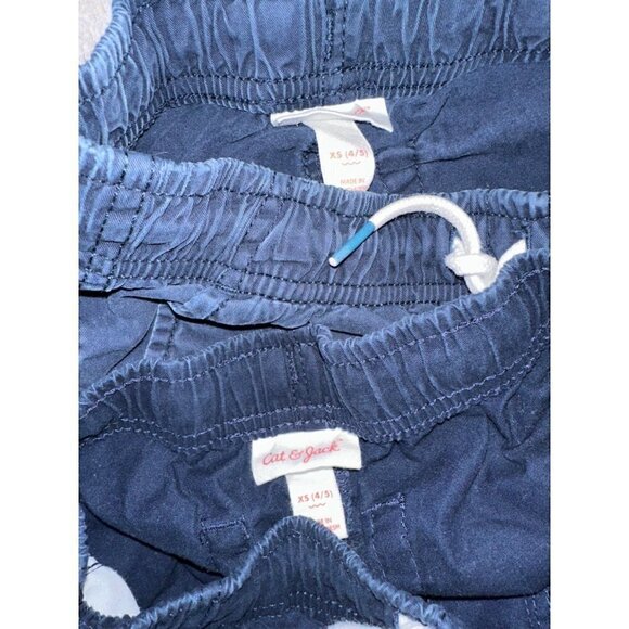 Cat & Jack Navy Blue Shorts size XS 4/5 2 pairs - Picture 3 of 3